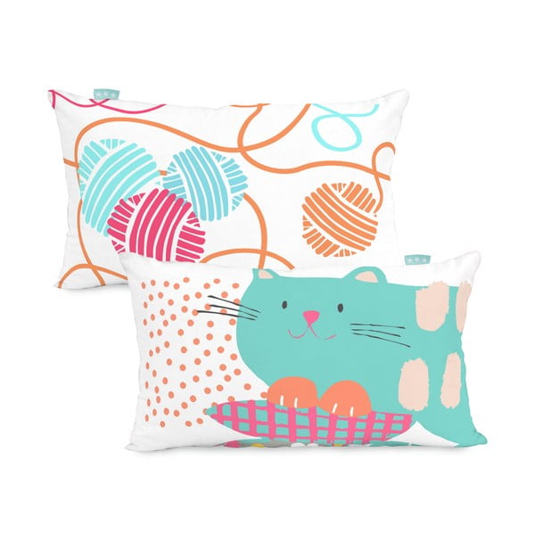 Dvostrana pamučna jastučnica Moshi Moshi Cat & Mouse, 50 x 30 cm-image-2
