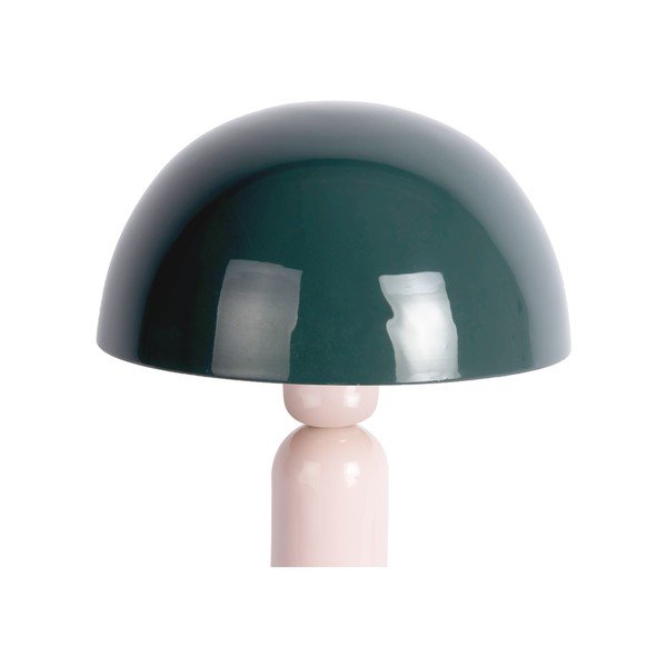 Tamno zelena/svijetlo ružičasta metalna stolna lampa (visina 30 cm) Firenze round – Leitmotiv-image-1