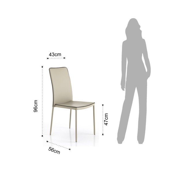 Bež blagovaonske stolice u setu 2 kom Kable – Tomasucci-image-2
