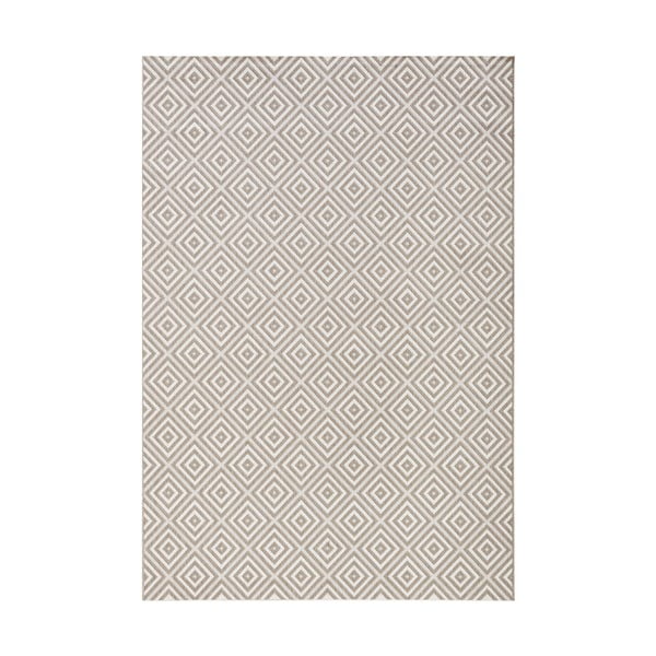 Sivi vanjski tepih NORTHRUGS Karo, 140 x 200 cm