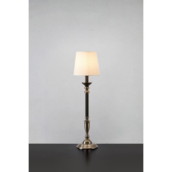 Crna/siva stolna lampa s tekstilnim sjenilom (visina 73 cm) Gent – Markslöjd-image-1