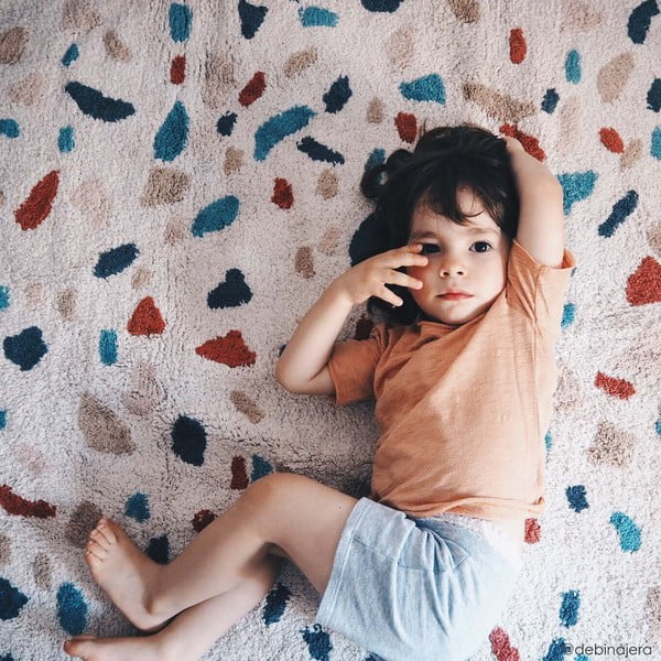 Krem periv/ručno rađen pamučan tepih 140x200 cm Terrazzo Marble – Lorena Canals-image-4