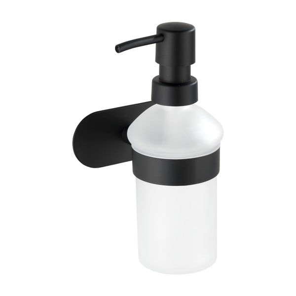 Zidni dozator za sapun s mat crnim držačem od nehrđajućeg čelika Wenko Orea Turbo-Loc®