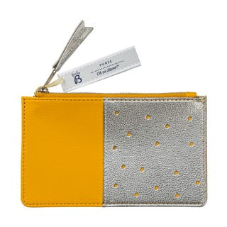Žuti novčanik s džepom u srebrnoj boji Busy B Flight