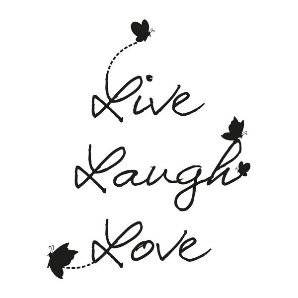 Naljepnica Ambiance Live Laugh Love, 55 x 45 cm-image-1