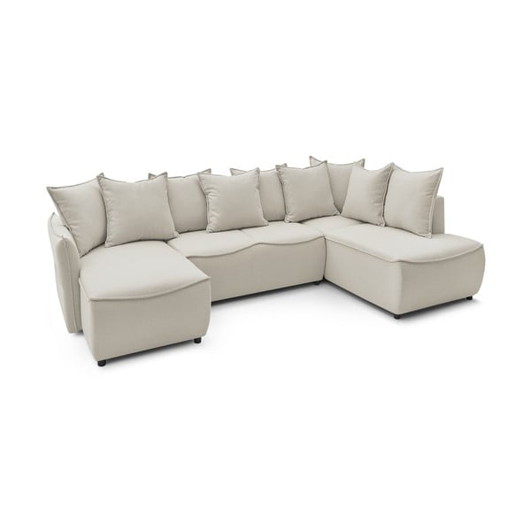 Krem sklopiva kutna garnitura (s desnim kutom) Leon – Bobochic Paris-image-4