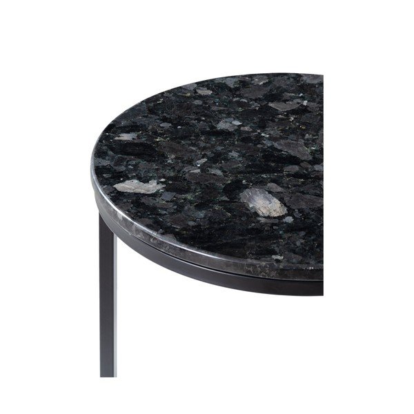Crni granitni stol s crnim podnožjem RGE Crystal, ⌀ 50 cm-image-3