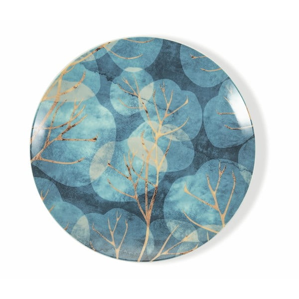 Set od 18 komada plavih tanjura od porculana i kamenine VDE Tivoli 1996 Dream-image-4