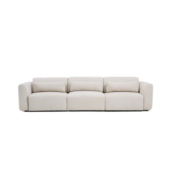 Bež podesiva/sklopiva sofa od šenila s ležaljkom 335 cm Lares – Kave Home