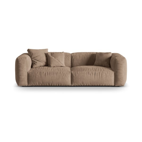 Svjetlo smeđa baršunasti sofa 240 cm Martina – Micadoni 