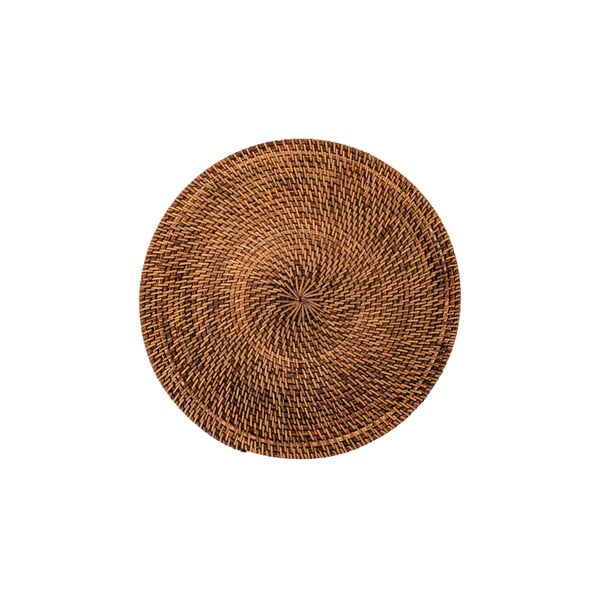 Smeđi podmetač od ratana Tiseco Home Studio, ø 36 cm