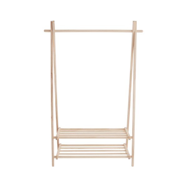 Stalak za odjeću od masivnog bora u svijetloj prirodnoj boji 100x150x41 cm Cole – Jotex-image-4