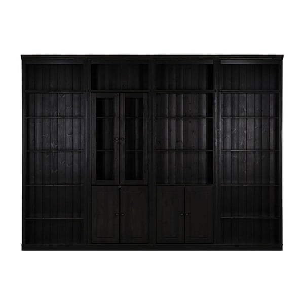 Smeđa biblioteka od masivnog bora 296x223 cm Anita – Støraa