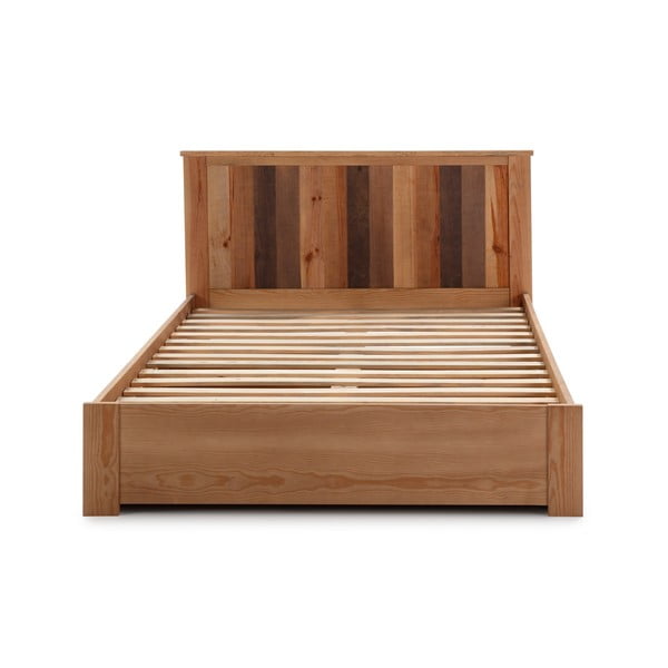 Bračni krevet s podnicom 140x190 cm u prirodnoj boji Maude – Marckeric-image-2