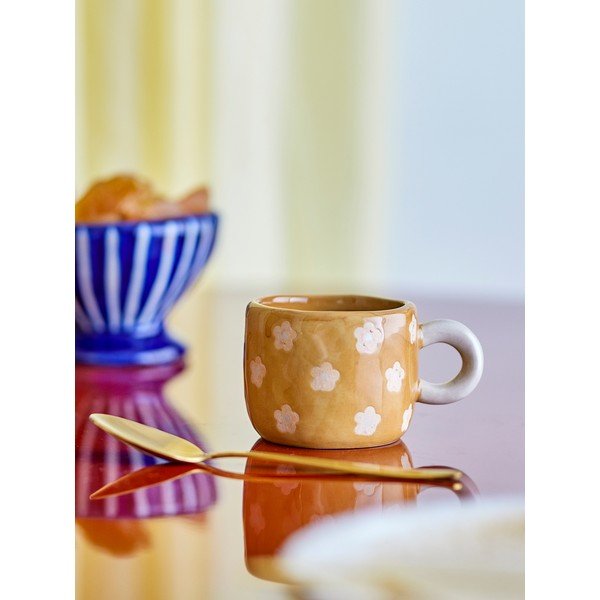 Smeđa keramička dječja šalica 110 ml Nini – Bloomingville-image-1