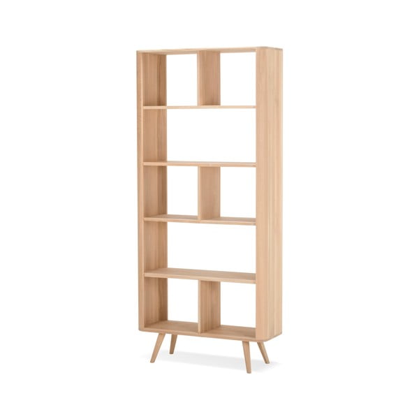 Biblioteka od hrastovine Gazzda Ena, 90 x 35 x 200 cm-image-1