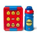 Set crveno-plave kutije za užinu i boce LEGO® Iconic