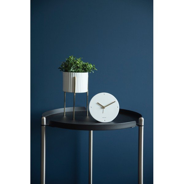 Bijela budilica Karlsson Mantel, ø 12 cm-image-1