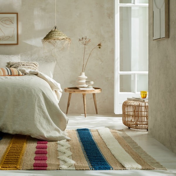 Ručno rađen tepih od mješavine vune u prirodnoj boji 200x290 cm Medina – Flair Rugs-image-1