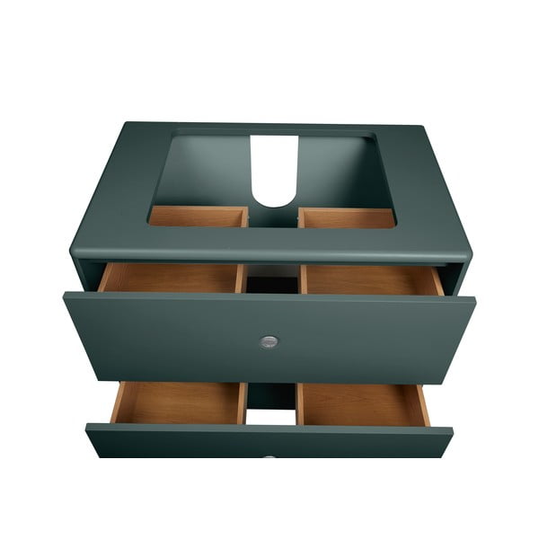 Tamno zeleni zidni ormarić s umivaonikom bez slavine 80x62 cm Color Bath – Tom Tailor-image-2