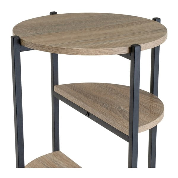 Crni/u prirodnoj boji regal u dekoru hrasta 40x110 cm – Casa Selección-image-2