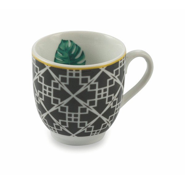 Set od 6 porculanskih šalica s tanjurićem VDE Tivoli 1996 Mykonos Urban Jungle, 90 ml-image-4