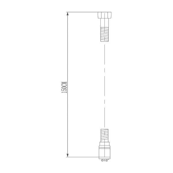 Plastično crijevo za tuširanje u zlatnoj boji ø 1 cm Softflex – Sapho-image-1