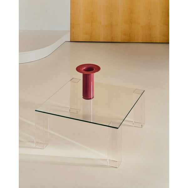 Stakleni stolić za kavu 85x85 cm Adularia – Kave Home-image-1