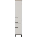 Sivo-bež visoki kupaonski ormarić u dekoru oraha 34x190 cm Yonkers - Germania