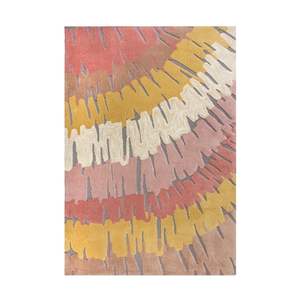 Ružičasto-žuti tepih Flair Rugs Woodgrain, 120 x 170 cm