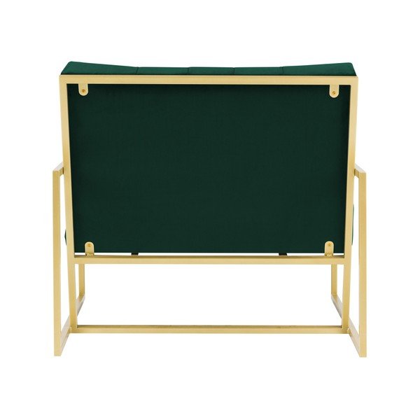 Zelena fotelja s dizajnom u zlatnoj boji Mazzini Sofas Bono-image-4