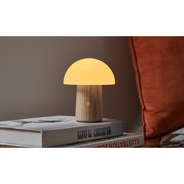 Prigušiva stolna lampa u prirodnoj boji sa staklenim sjenilom (visina 13 cm) Alice - Gingko-image-1