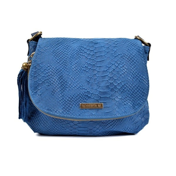 Plava kožna torbica Roberta M Turena