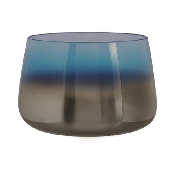 Plava staklena vaza PT LIVING Nauljena, visina 10 cm