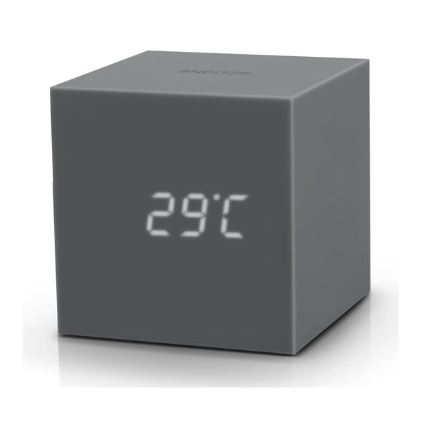 Siva LED budilica Gingko Gravity Cube-image-3