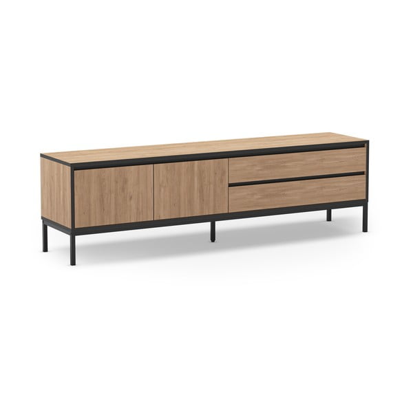 TV komoda u dekoru hrasta u prirodnoj boji 180x55 cm Lorenza – Marckeric-image-2