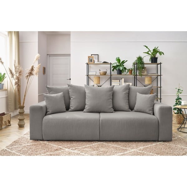 Svijetlo sivi kauč na razvlačenje Envy - Bobochic Paris-image-1