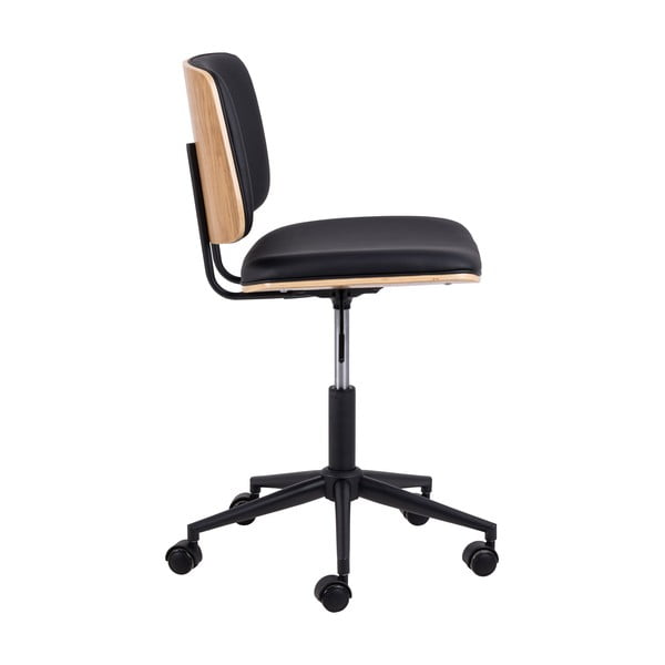 Crna uredska stolica od umjetne kože Owen – Actona-image-3