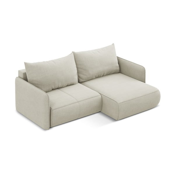 Krem sklopiva/s prostorom za odlaganje kutna garnitura (s desnim kutom) Nanea – Makamii-image-4