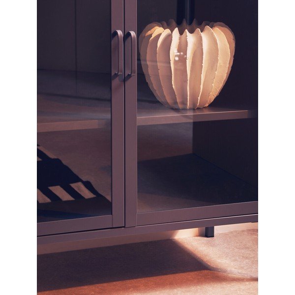Siva željezna vitrina 80x102x40 cm Acier – Premier Housewares-image-2