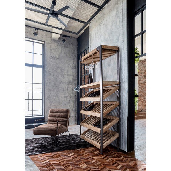 Smeđa fotelja od imitacije kože Brianna – Bizzotto-image-4