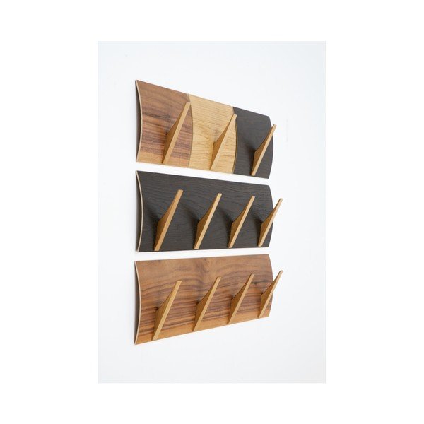 Zidna vješalica od punog drveta Woodman Rack Naki Black Oak Large-image-3