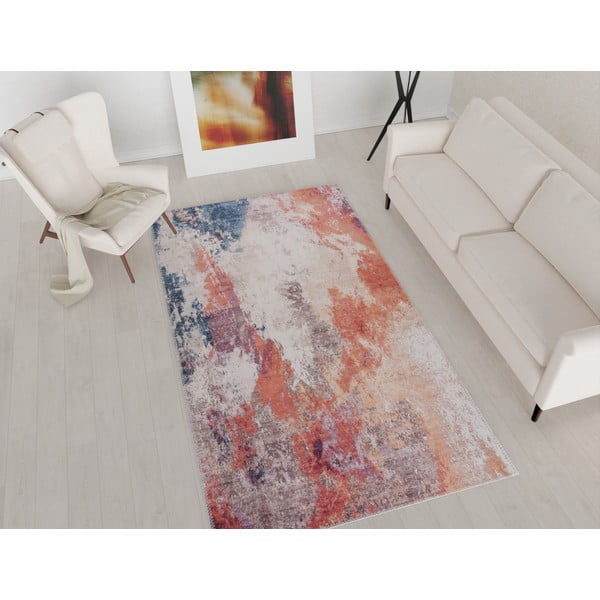 Crveno-plavi perivi tepih 150x80 cm - Vitaus-image-1