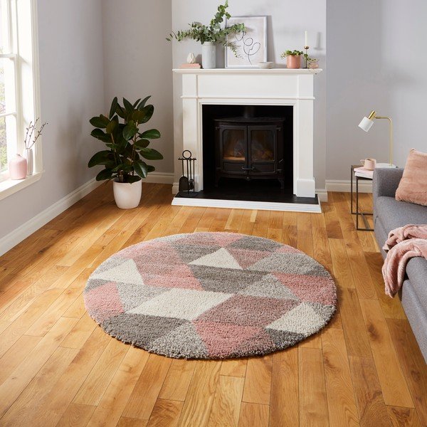 Tepih Think Rugs Royal Nomadic Rose Triangle, ø 160 cm-image-1