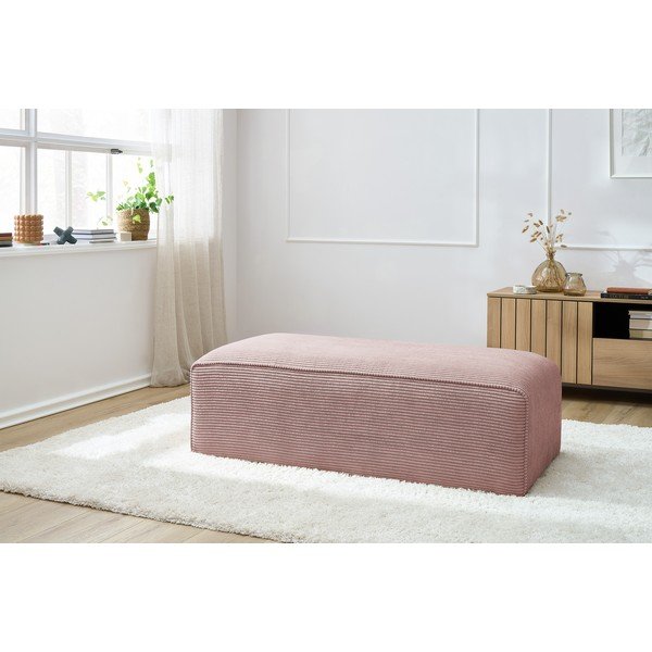 Ružičasti modularni tabure od samta Megeve – Bobochic Paris-image-1