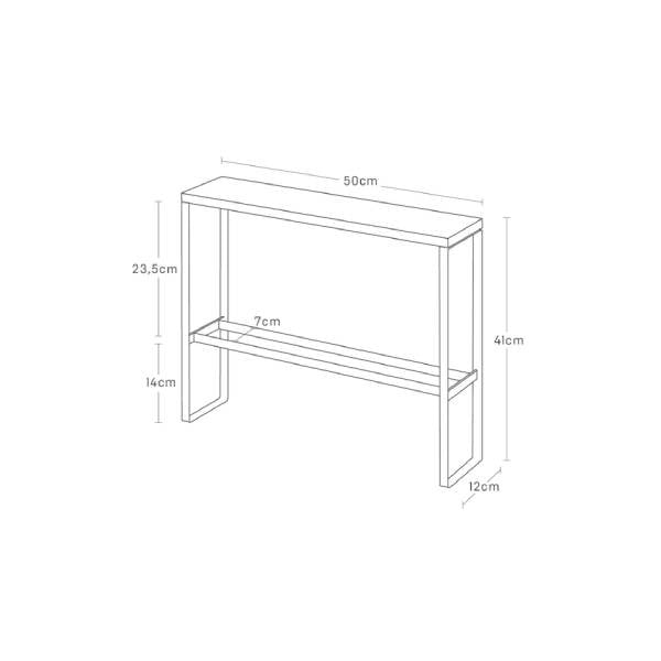 Bijeli/u prirodnoj boji metalni stalak za papuče Tower – YAMAZAKI-image-4