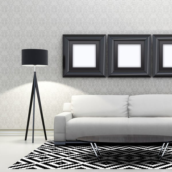Izdržljiv vinil tepih crno-bijeli, 140x200 cm-image-3