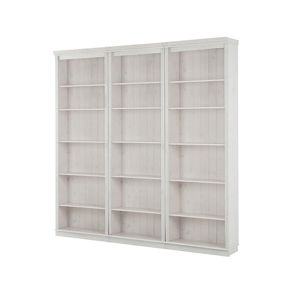 Bijela biblioteka od masivnog bora 222x223 cm Anita – Støraa-image-2