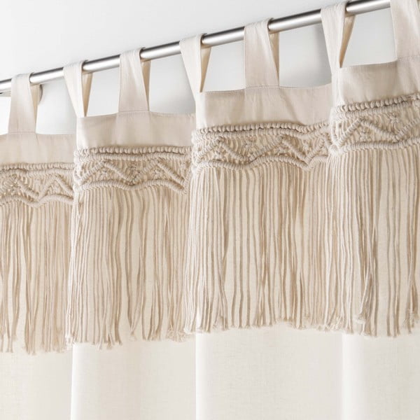 Bež zavjesa 140x240 cm Samaya – douceur d'intérieur-image-1