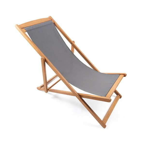 Siva vrtna sklopiva ležaljka od bagremovog drveta Bonami Essentials Deck-image-3